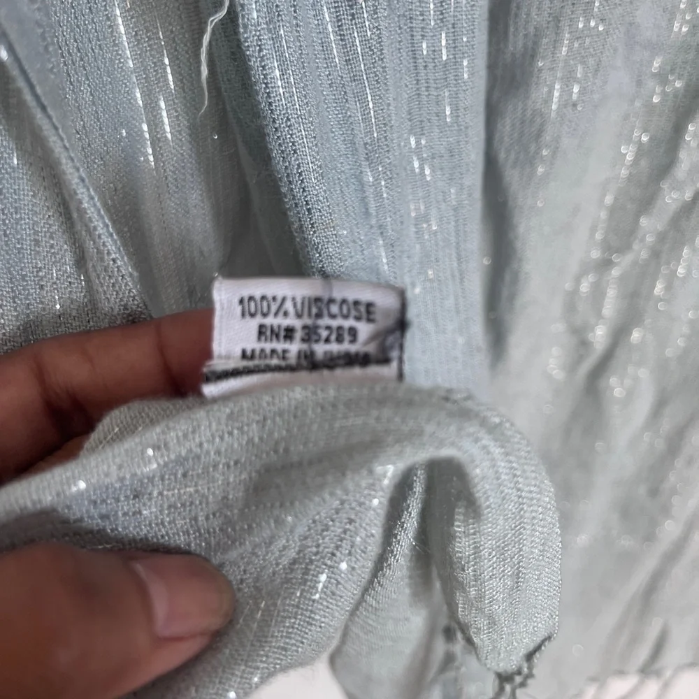 Isabella Shimmering Silver gray scarf